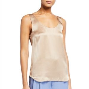 NEIMAN MARCUS silk satin tank blouse